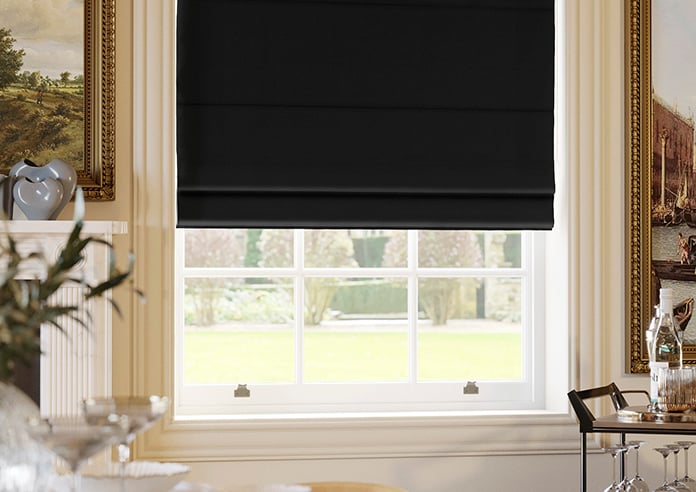 Shima Faux Silk, Ebony - Twist&Fit Roman Blind - Image 5